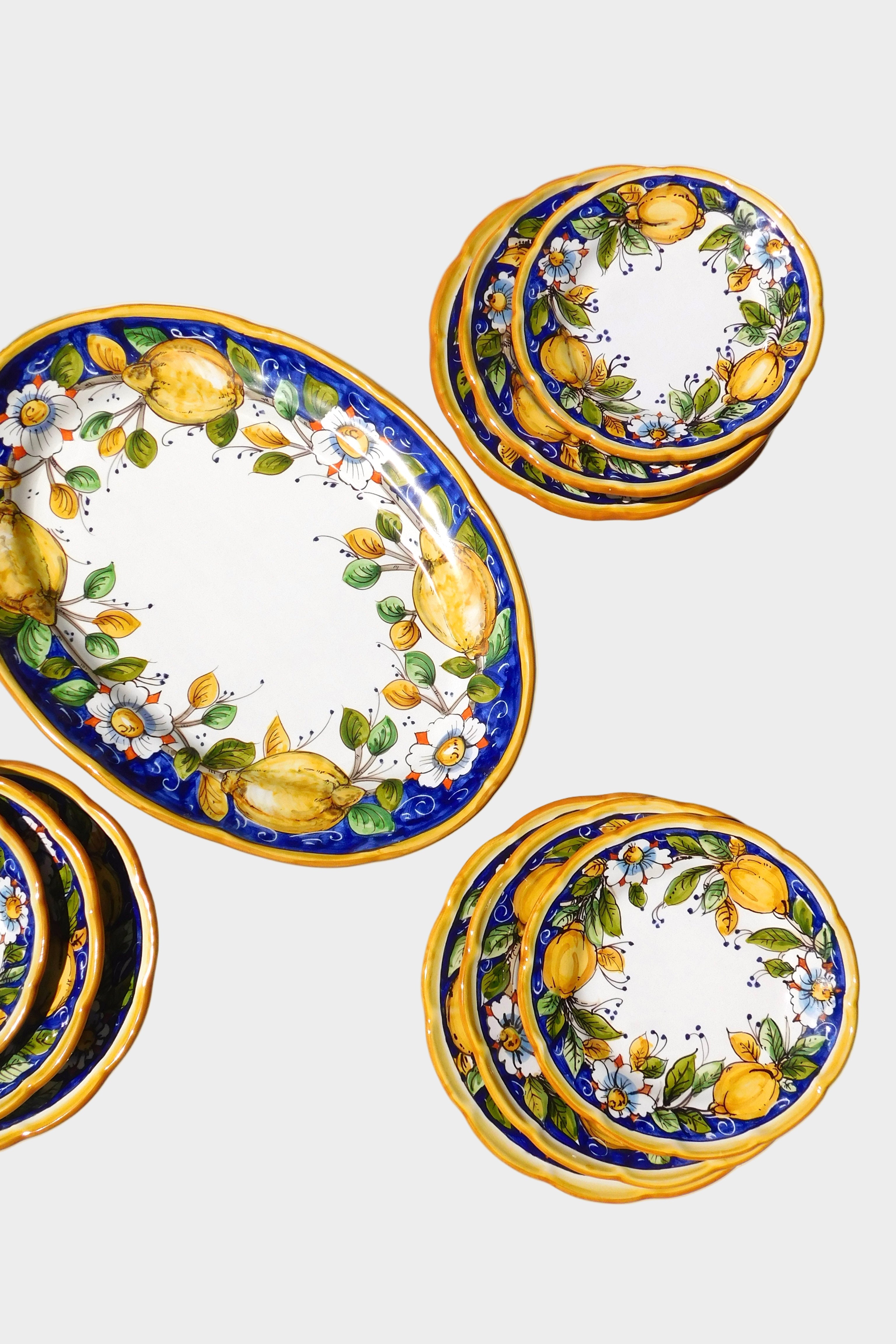 Lemon 13-Piece Plate Set