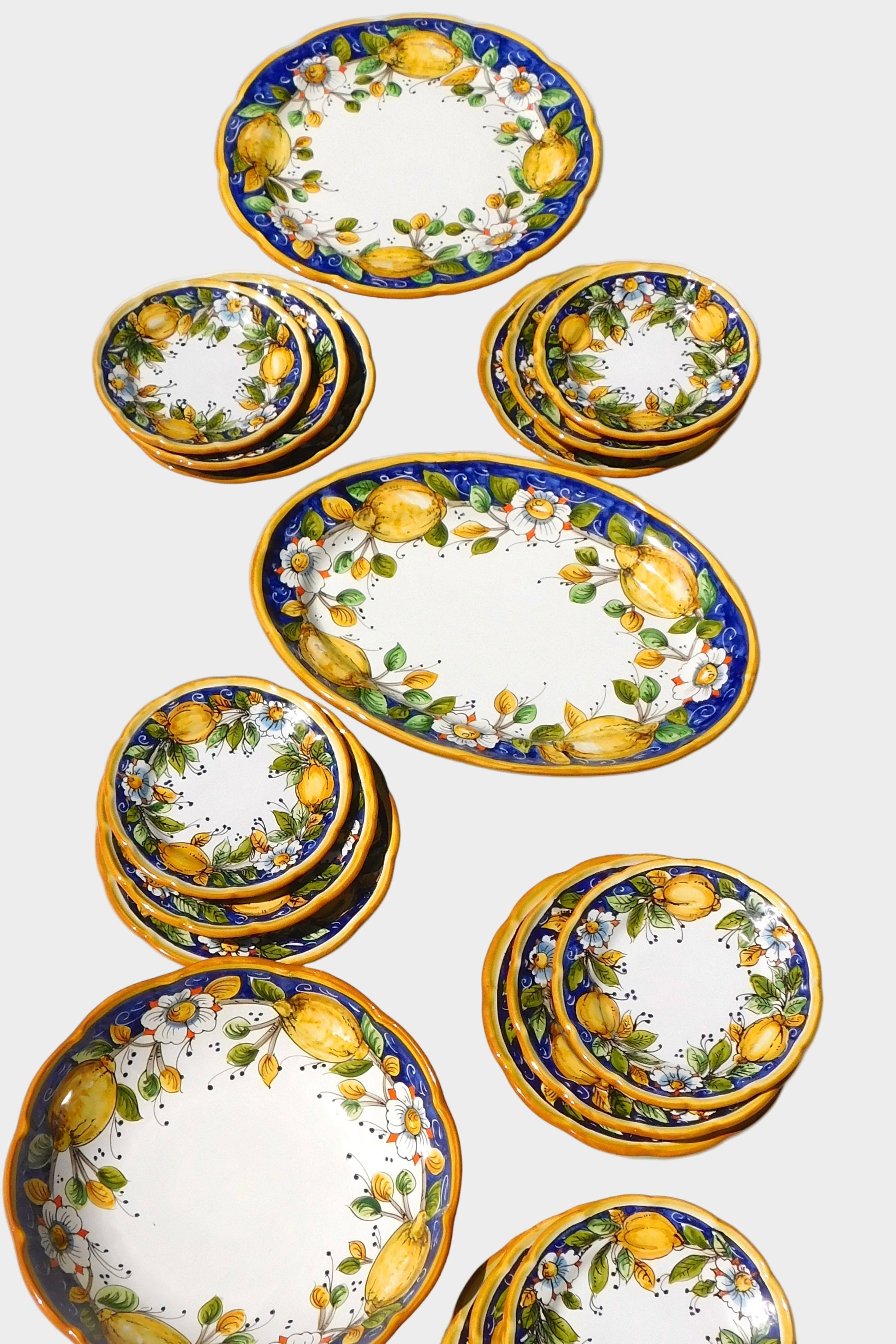 Lemon 21-Piece Plate Set