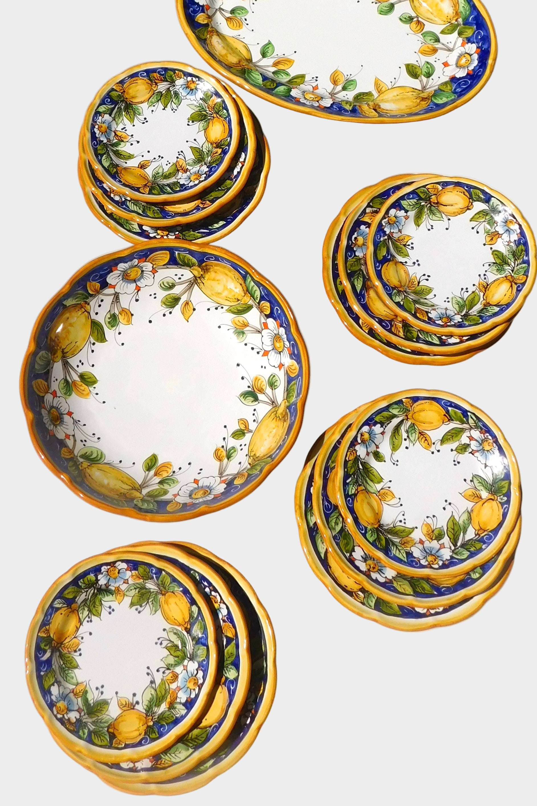 Lemon 21-Piece Plate Set