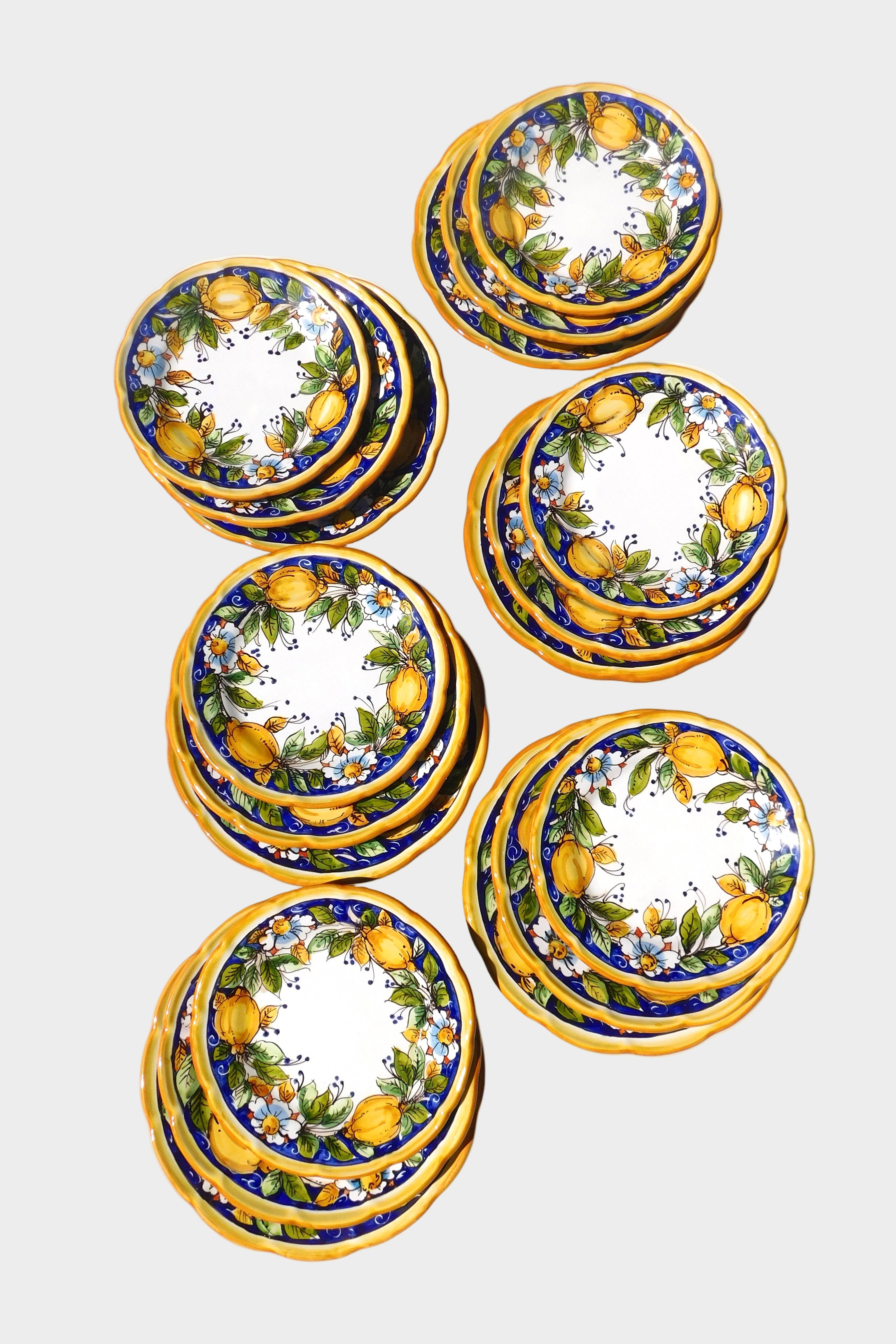Lemon 21-Piece Plate Set