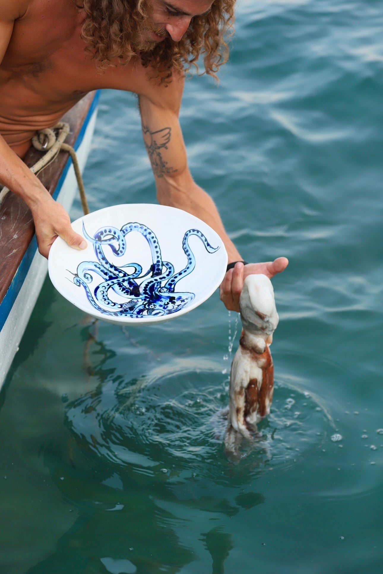 Octopus Large Salad Bowl